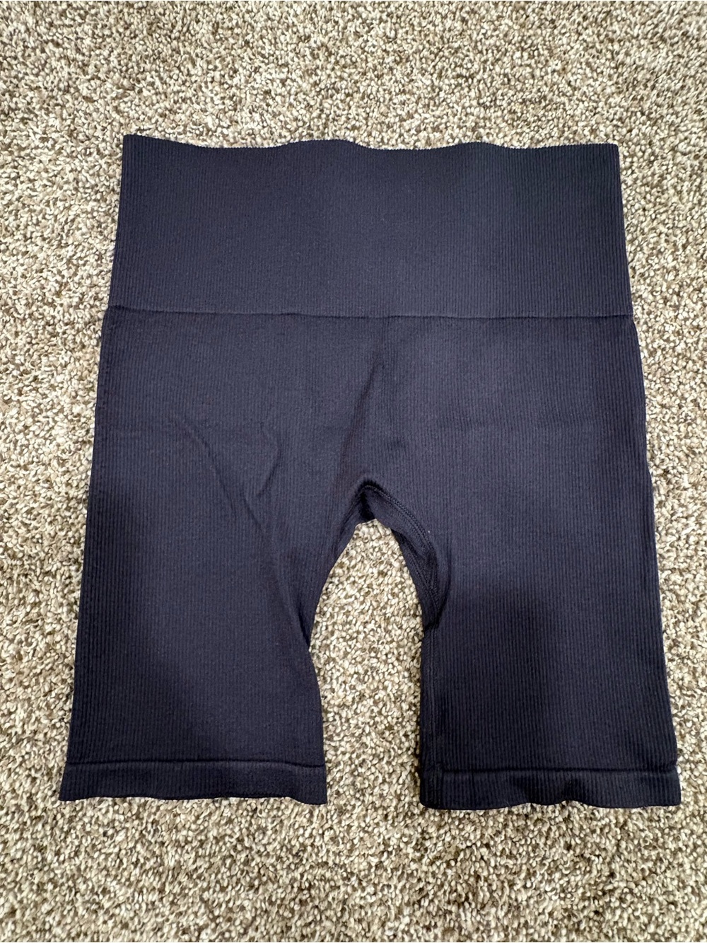 wild fable Black Ribbed High-Rise Bike Shorts